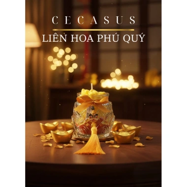 Bộ đôi nến thơm Liên hoa phú quý - Hương tinh tế, giảm giá còn 90.000 đồng