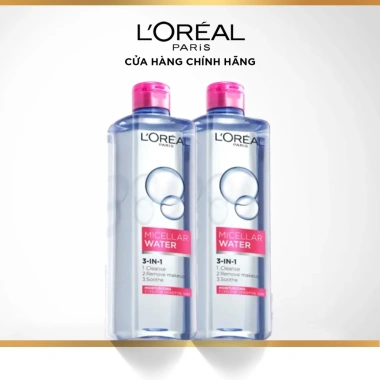 Bộ đôi nước tẩy trang L'Oreal Paris Micellar Water 3‑in‑1 400ml x2 – Làm sạch sâu, giảm giá 20% 11