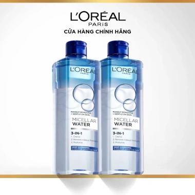 Bộ đôi nước tẩy trang L'Oreal Paris Micellar Water 3‑in‑1 400ml x2 – Làm sạch sâu, giảm giá 20% 14