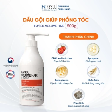 Bộ Đôi Phong Tự Nhiên HASOL Volume Hair 500g + Xịt Dưỡng Mọc Tóc Anagen Active Tonic 100ml - Phục Hồi, Tăng Thể Tích, Dưỡng Gốc