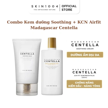 Bộ đôi SKIN1.004 Centella Soothing Cream + Air-fit Suncream Plus 50ml - 668.000đ