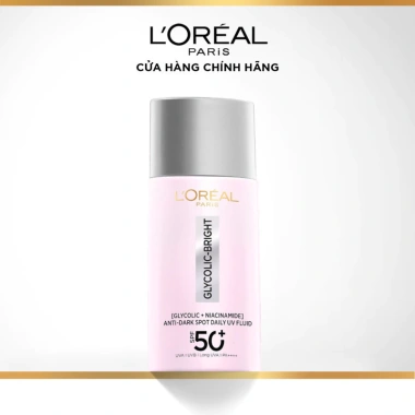 Bộ đôi sữa chống nắng L'Oreal Paris Glycolic Bright 50ml SPF50+ PA++++ - Dưỡng sáng, mờ thâm nám, bảo vệ da rộng, giảm giá 658.000₫ 2 Bộ đôi sữa chống nắng L'Oreal Paris Glycolic Bright 50ml SPF50+ PA++++ - Dưỡng sáng, mờ thâm nám, bảo vệ da rộng, giảm giá 658.000₫ 2