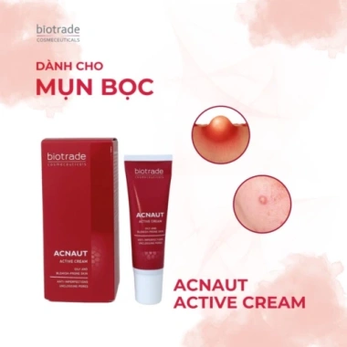 Bộ đôi Sữa rửa mặt và Chấm Mụn BIOTRADE Acnaut Active Cream/Lotion - Giá chỉ 169k, trị mụn viêm, sưng, bọc, mủ 4