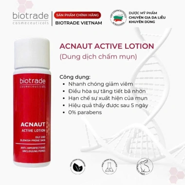 Bộ đôi Sữa rửa mặt và Chấm Mụn BIOTRADE Acnaut Active Cream/Lotion - Giá chỉ 169k, trị mụn viêm, sưng, bọc, mủ 9