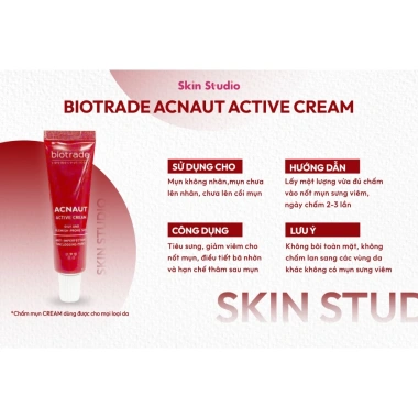 Bộ đôi Sữa rửa mặt và Chấm Mụn BIOTRADE Acnaut Active Cream/Lotion - Giá chỉ 169k, trị mụn viêm, sưng, bọc, mủ 10