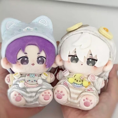 Bộ động vật 10cm Muối biển Mèo mèo + Chó sủa - Phụ kiện búp bê Cotton 175.665 VND
