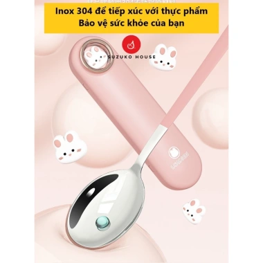 Bộ đũa thìa du lịch SUZUKO HOUSE Inox 304, hộp muỗng nĩa cute có nắp đậy TM15 - Giá chỉ 70.000 VND