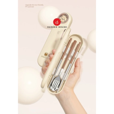Bộ đũa thìa du lịch SUZUKO HOUSE Inox 304, hộp muỗng nĩa cute có nắp đậy TM15 - Giá chỉ 70.000 VND 9 Bộ đũa thìa du lịch SUZUKO HOUSE Inox 304, hộp muỗng nĩa cute có nắp đậy TM15 - Giá chỉ 70.000 VND 9