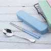 Bộ đũa thìa inox tay cầm lúa mạch an toàn, hộp đựng sang trọng, chỉ 30.000 đồng 2