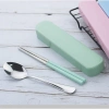 Bộ đũa thìa inox tay cầm lúa mạch an toàn, hộp đựng sang trọng, chỉ 30.000 đồng 4