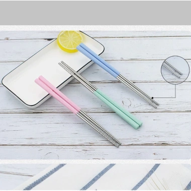 Bộ đũa thìa inox tay cầm lúa mạch an toàn, hộp đựng sang trọng, chỉ 30.000 đồng