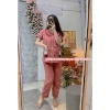 Bộ Đũi Gân Đẹp Cho Bầu & Sau Sinh - Áo Cộc, Quần Dài Thoáng Mát, Giá 126.500 VND 2