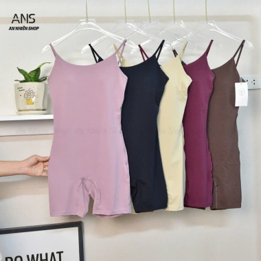 Bộ Đùi Jumpsuit Hai Dây Nữ Thun Lạnh Thấm Hút Mồ Hôi 4 Chiều - AN NHIÊN SHOP 9