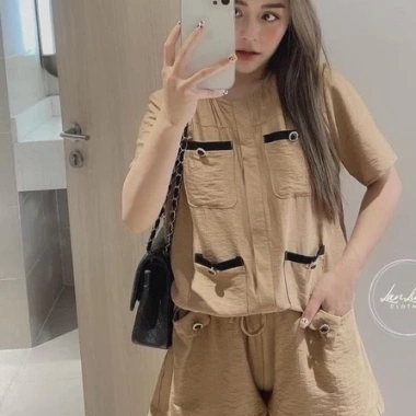 Bộ đũi viền túi pha cộc nhiều màu - Giá ưu đãi 124,200₫, chất liệu bền, thiết kế thời trang 7
