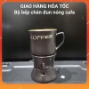 Bộ đun cafe nóng Ly sứ 165ml - Bếp đốt nến giữ nhiệt, uống cà phê & trà, giá chỉ 45k