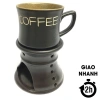 Bộ đun cafe nóng Ly sứ 165ml - Bếp đốt nến giữ nhiệt, uống cà phê & trà, giá chỉ 45k 2