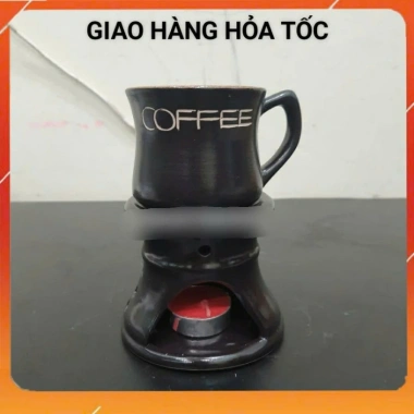 Bộ đun cafe nóng Ly sứ 165ml - Bếp đốt nến giữ nhiệt, uống cà phê & trà, giá chỉ 45k 6