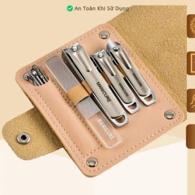 Bộ dụng cụ bấm móng tay Homix inox chống gỉ, an toàn, dễ làm sạch, cắt dũa, chỉ 68.000 VND
