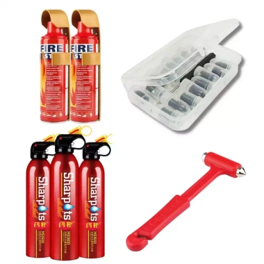Bộ Dụng Cụ Cứu Hộ Thoát Hiểm Xe & Gia Đình - Bình Foam, Búa Kính, Vá Vít, 20.000 VND