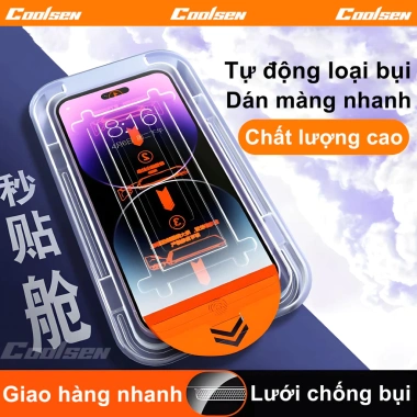 Bộ dụng cụ dán kính cường lực tự động cho iPhone X-XS-XR-11-12-13-14-15-16-17 Pro Max Plus - Dễ dán, không bọt khí, giá 36.800 VND