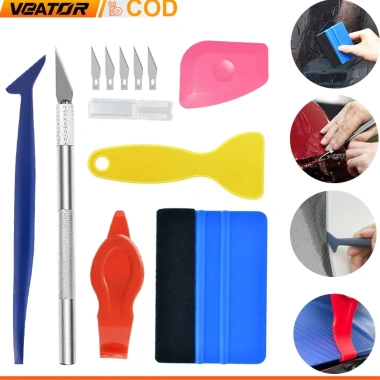 Bộ dụng cụ dán phim ô tô: cạo vinyl, gạt sợi carbon, dán cách nhiệt - Giá chỉ 24.000đ