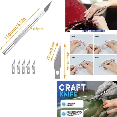 Bộ dụng cụ dán phim ô tô: cạo vinyl, gạt sợi carbon, dán cách nhiệt - Giá chỉ 24.000đ 8