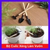 Bộ dụng cụ làm vườn mini 3 món chuyên dụng trồng sen đá, cán gỗ - Giá chỉ 9.800₫