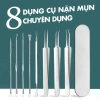 Bộ Dụng Cụ Nặn Mụn 8 Món Chuyên Nghiệp, Hộp Thiếc, Giá Ưu Đãi 39.900đ - Loại Bỏ Mụn Hiệu Quả