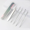 Bộ dụng cụ nặn mụn thép không gỉ 8/5 món - Giá 21.999đ, nhanh loại bỏ mụn đầu đen, bọc 2