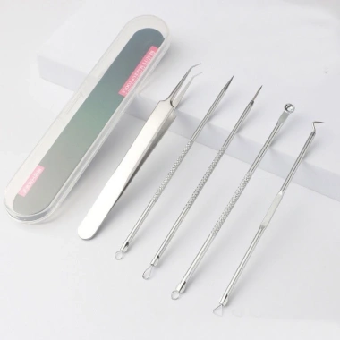Bộ dụng cụ nặn mụn thép không gỉ 8/5 món - Giá 21.999đ, nhanh loại bỏ mụn đầu đen, bọc