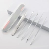Bộ dụng cụ nặn mụn thép không gỉ 8/5 món - Giá 21.999đ, nhanh loại bỏ mụn đầu đen, bọc 4