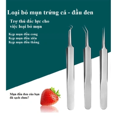 Bộ dụng cụ nặn mụn thép không gỉ 8/5 món - Giá 21.999đ, nhanh loại bỏ mụn đầu đen, bọc