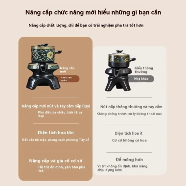 Bộ dụng cụ pha trà tự động 2.024 ấm trà mẫu mới, tách sang trọng, chỉ 126.500₫