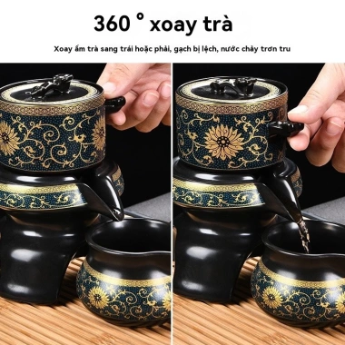 Bộ dụng cụ pha trà tự động 2.024 ấm trà mẫu mới, tách sang trọng, chỉ 126.500₫