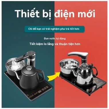 Bộ dụng cụ pha trà tự động 2.024 ấm trà mẫu mới, tách sang trọng, chỉ 126.500₫