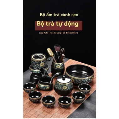 Bộ dụng cụ pha trà tự động 2.024 ấm trà mẫu mới, tách sang trọng, chỉ 126.500₫
