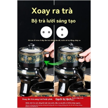 Bộ dụng cụ pha trà tự động 2.024 ấm trà mẫu mới, tách sang trọng, chỉ 126.500₫
