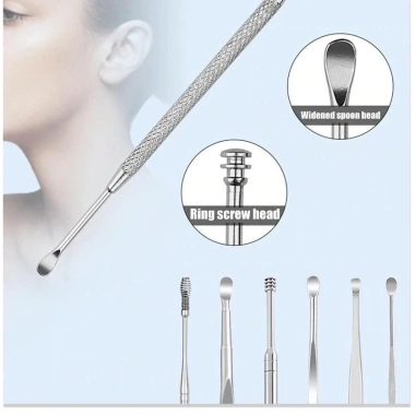 Bộ dụng cụ ráy tai 7 món thép không gỉ cao cấp, có hộp đựng - Giá chỉ 29.000đ