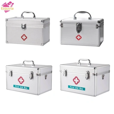 Bộ dụng cụ sơ cứu đa năng - Hộp nhôm hợp kim chống bụi, lý tưởng cho du lịch, cắm trại, đi bộ đường dài, mỹ phẩm - 261.800₫ 2