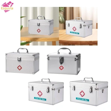 Bộ dụng cụ sơ cứu đa năng - Hộp nhôm hợp kim chống bụi, lý tưởng cho du lịch, cắm trại, đi bộ đường dài, mỹ phẩm - 261.800₫ 5