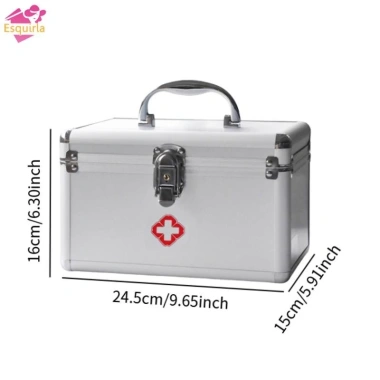 Bộ dụng cụ sơ cứu đa năng - Hộp nhôm hợp kim chống bụi, lý tưởng cho du lịch, cắm trại, đi bộ đường dài, mỹ phẩm - 261.800₫ 7