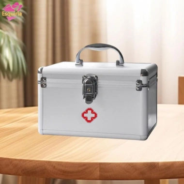 Bộ dụng cụ sơ cứu đa năng - Hộp nhôm hợp kim chống bụi, lý tưởng cho du lịch, cắm trại, đi bộ đường dài, mỹ phẩm - 261.800₫ 8