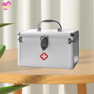 Bộ dụng cụ sơ cứu đa năng - Hộp nhôm hợp kim chống bụi, lý tưởng cho du lịch, cắm trại, đi bộ đường dài, mỹ phẩm - 261.800₫ 9