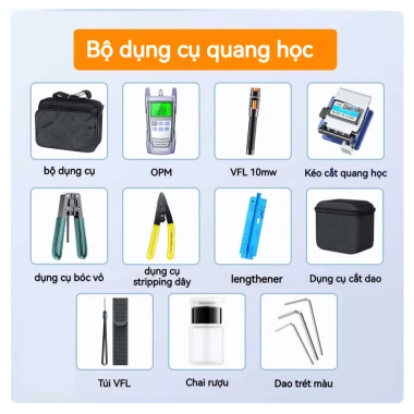 Bộ dụng cụ sợi quang 10 trong 1 ZoeRax - Đo công suất, VFL, Cleaver, Strippers, Palette Knife cho lắp đặt FTTH, giảm giá 1.320.000₫ 3 Bộ dụng cụ sợi quang 10 trong 1 ZoeRax - Đo công suất, VFL, Cleaver, Strippers, Palette Knife cho lắp đặt FTTH, giảm giá 1.320.000₫ 3