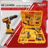 Bộ dụng cụ sửa chữa 118 món kèm máy khoan pin 21V - Đầy đủ phụ kiện, hộp nhựa cứng, giá ưu đãi 769.000 VND