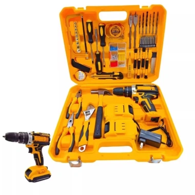 Bộ dụng cụ sửa chữa 118 món kèm máy khoan pin 21V - Đầy đủ phụ kiện, hộp nhựa cứng, giá ưu đãi 769.000 VND