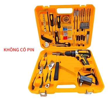 Bộ dụng cụ sửa chữa 118 món kèm máy khoan pin 21V - Đầy đủ phụ kiện, hộp nhựa cứng, giá ưu đãi 769.000 VND