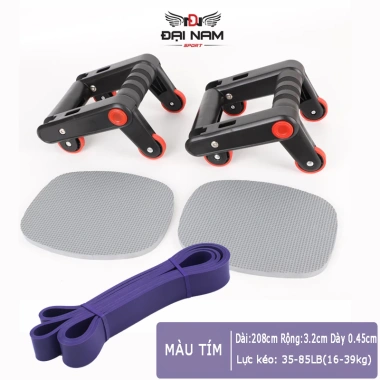 Bộ Dụng Cụ Tập Cơ Bụng DNS069 Chống Đẩy, Kéo Tay Đa Năng kèm Thảm Lót, Giá 175.000 VND
