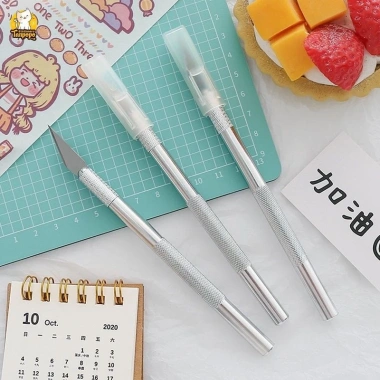 Bộ dụng cụ trang trí sổ Scrapbook - nhíp gắp sticker, bút keo, kéo dao, washi, cây cán sticker - chỉ 14.000 VND 4