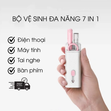 Bộ Dụng Cụ Vệ Sinh Laptop 7 trong 1 Siêu Nhỏ Gọn Macbox AUROA - Laptop, Máy tính, Bàn phím, Tai nghe Airpod - 50.000₫